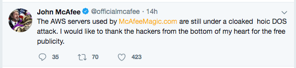 McAfee Magic DDOS attack