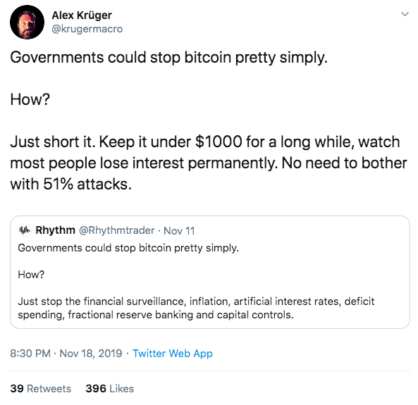 Governments could stop bitcoin