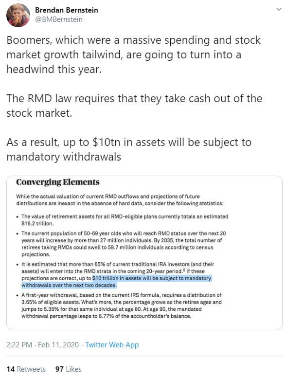 The boomers can crash the stock market