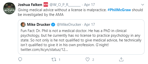 Dr. Phil no license