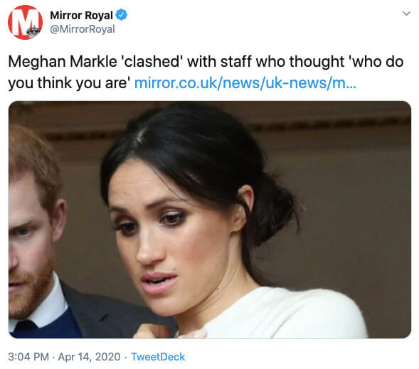 meghan markle tweet
