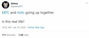 two tweets that are on the same page