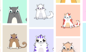 a series of cartoon cats with different colors