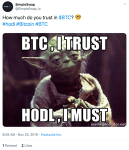 a tweet with a caption that reads, how much do you trust