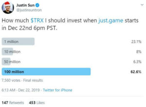 a twitter account with a tweet on it