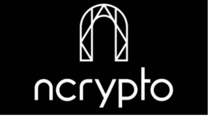 a black and white logo with the word ncrypto
