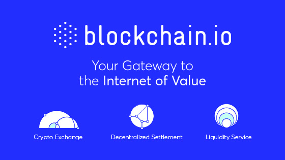 a blue background with the words blockchain io, your gateway to the internet