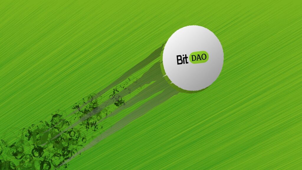 bitdao logo on a green background
