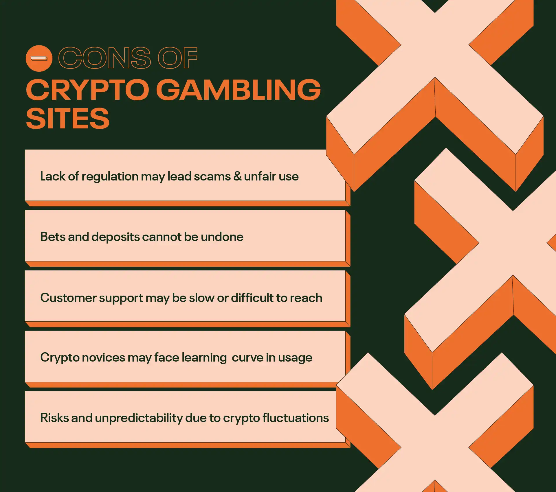 Cons of crash gambling sites