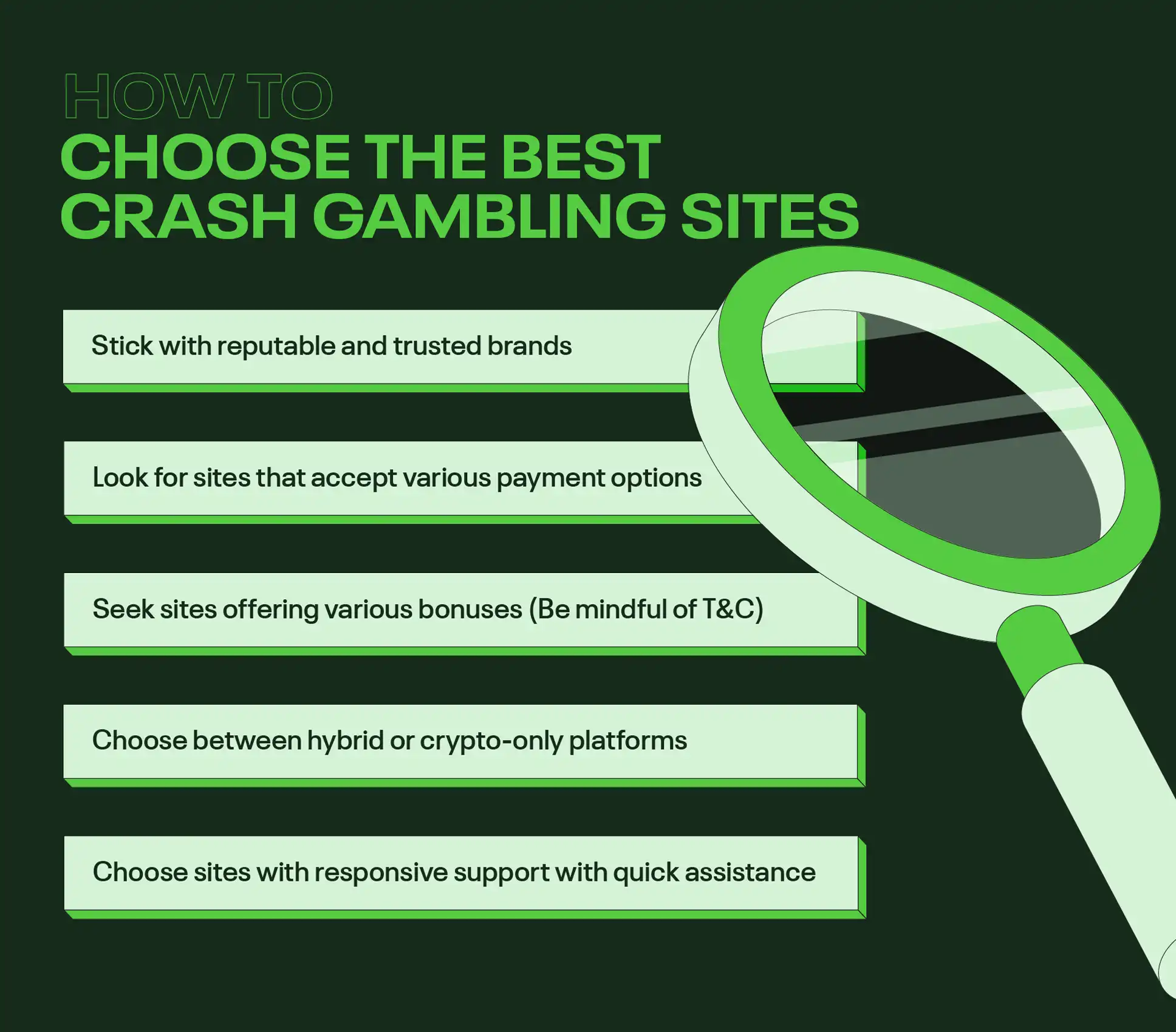 How to choose the best crash gambling sites