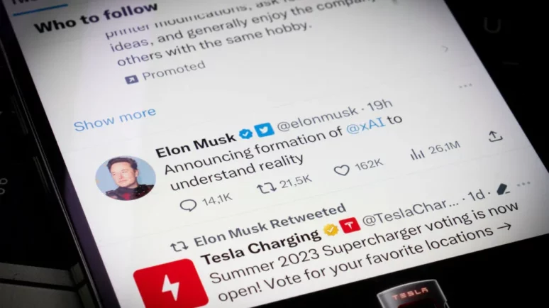 Elon Musk's tweet on xAI launch