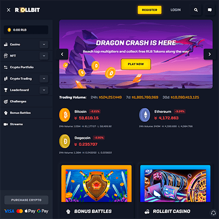 Rollbit review sign up form screenshot