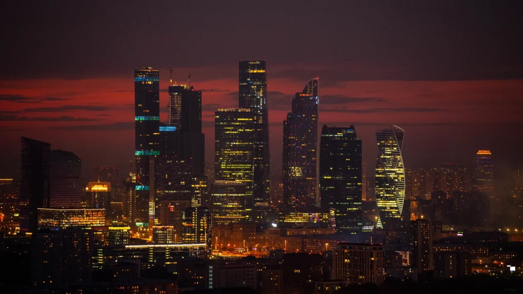 Russia financial district, Moscow City.