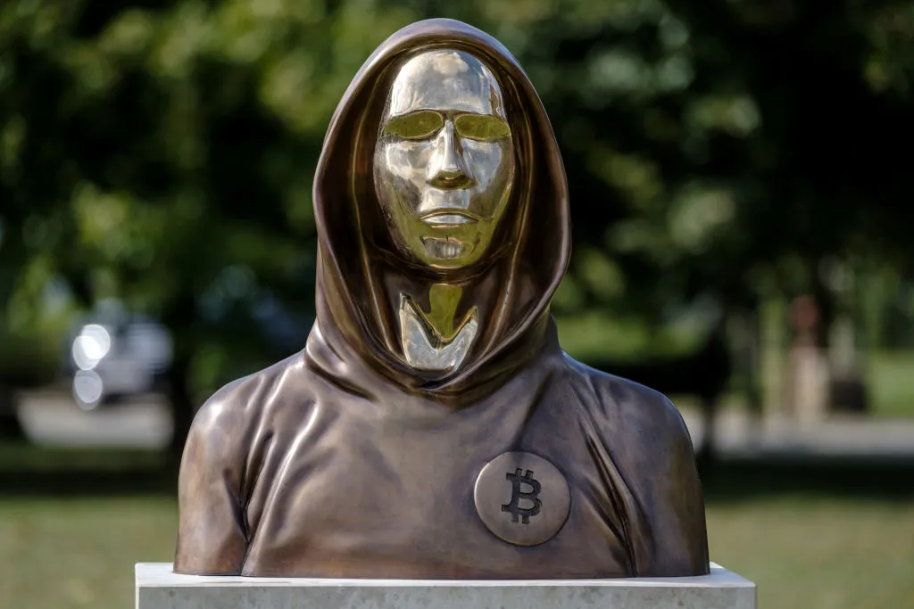 Satoshi Nakamoto statue