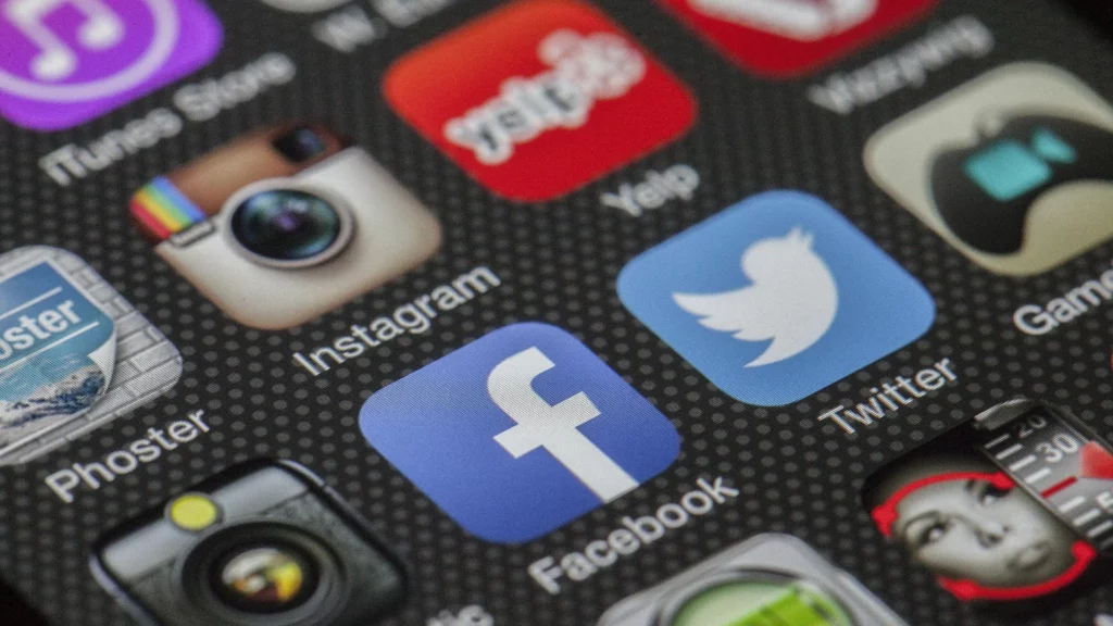 Social media apps.