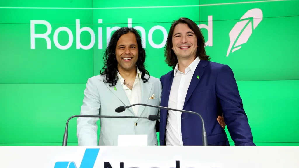 Baiju Bhatt and Vlad Tenev Robinhood founders.