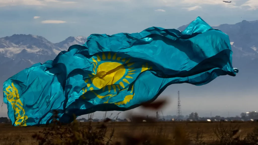 Kazakhstan flag.