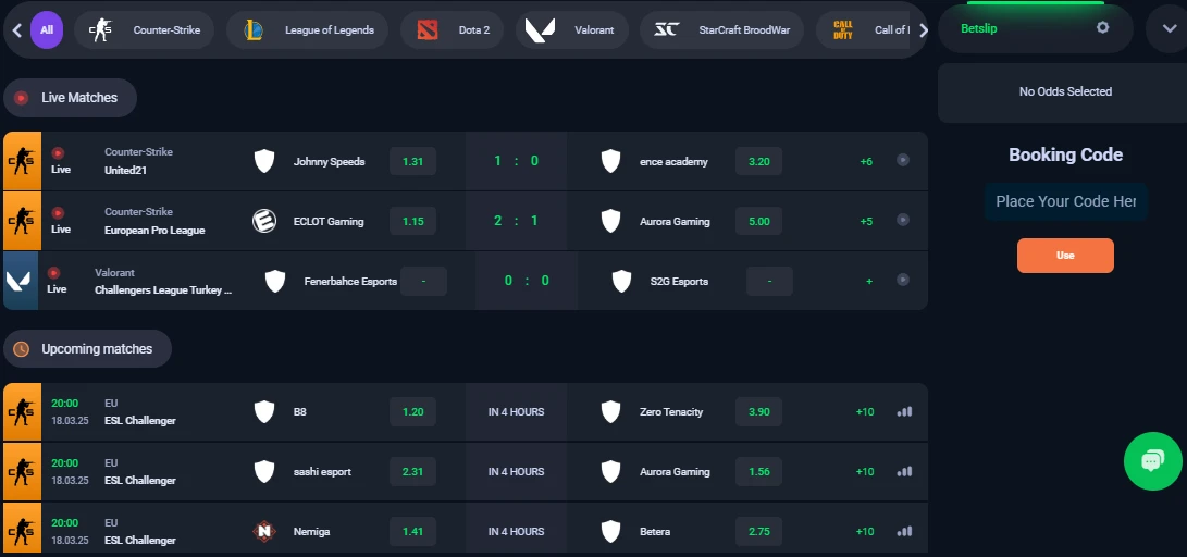 CCN.com screenshot of jackbit esports section