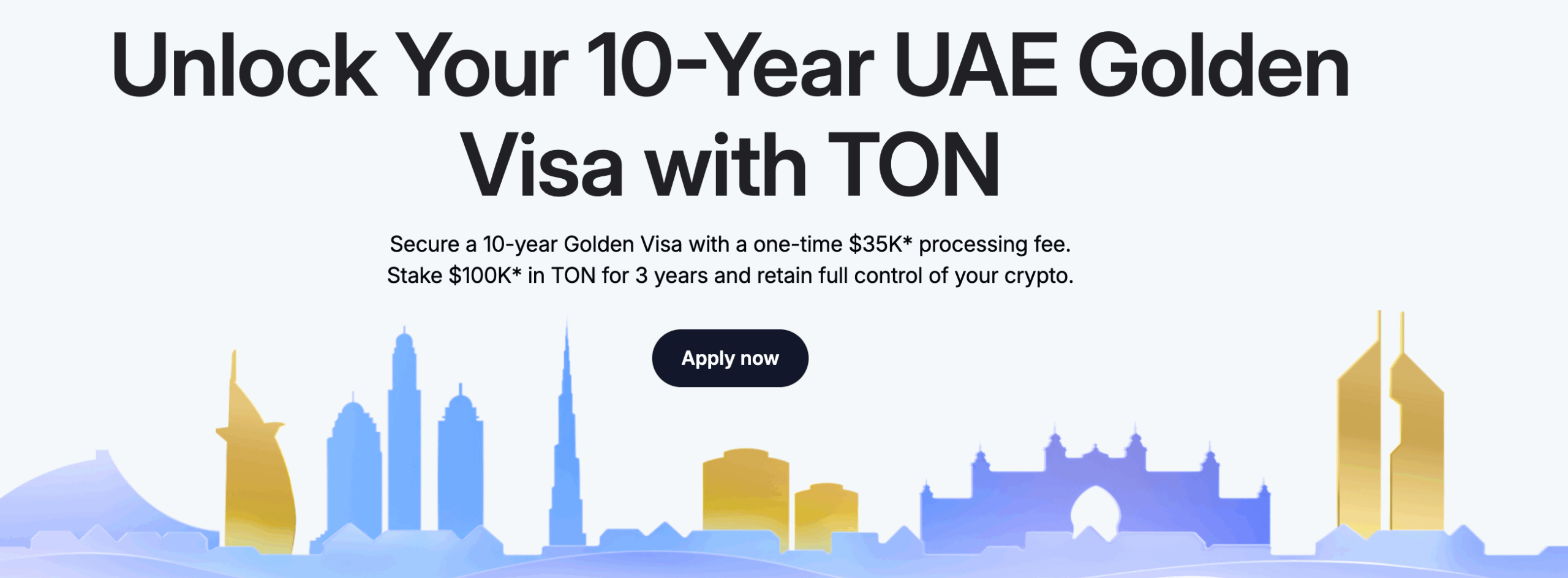 TON website Golden Visa.