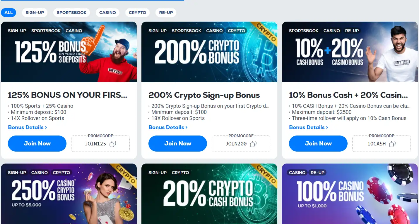 CCN.com screenshot of BetUS promotions