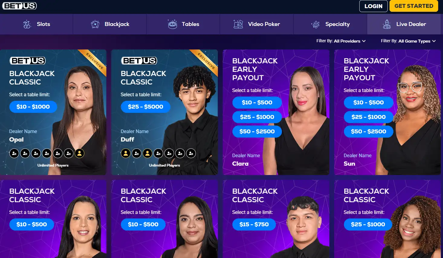 CCN.com screenshot of BetUS live games