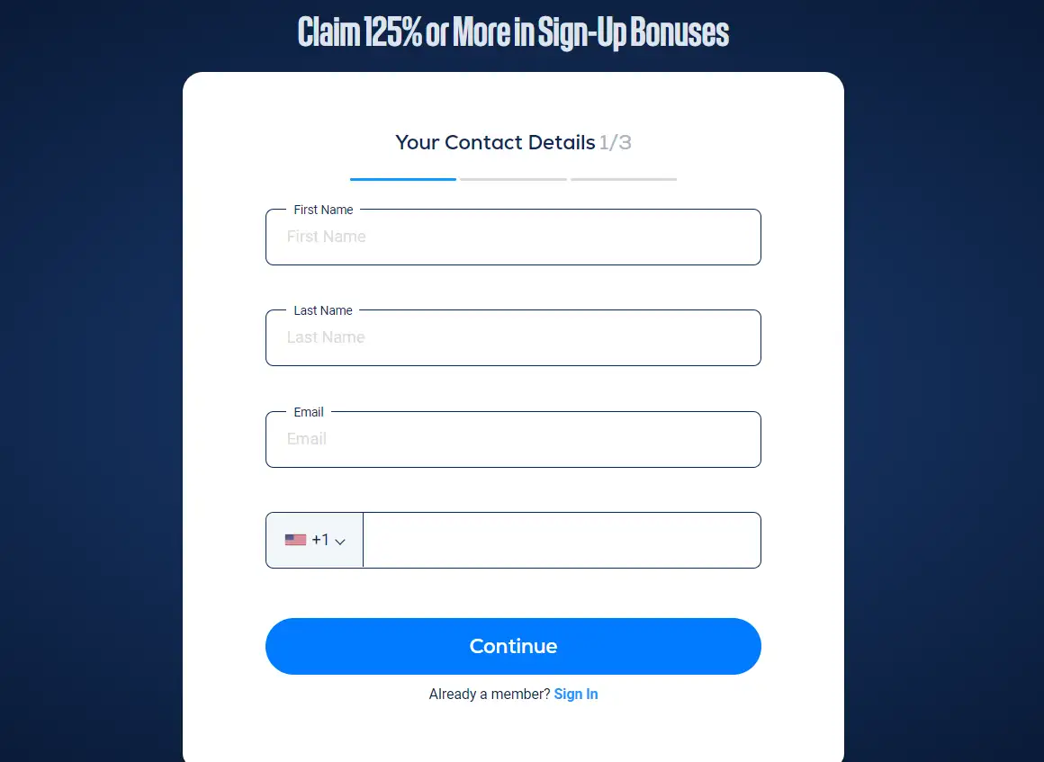 CCN.com screenshot of BetUS registration form