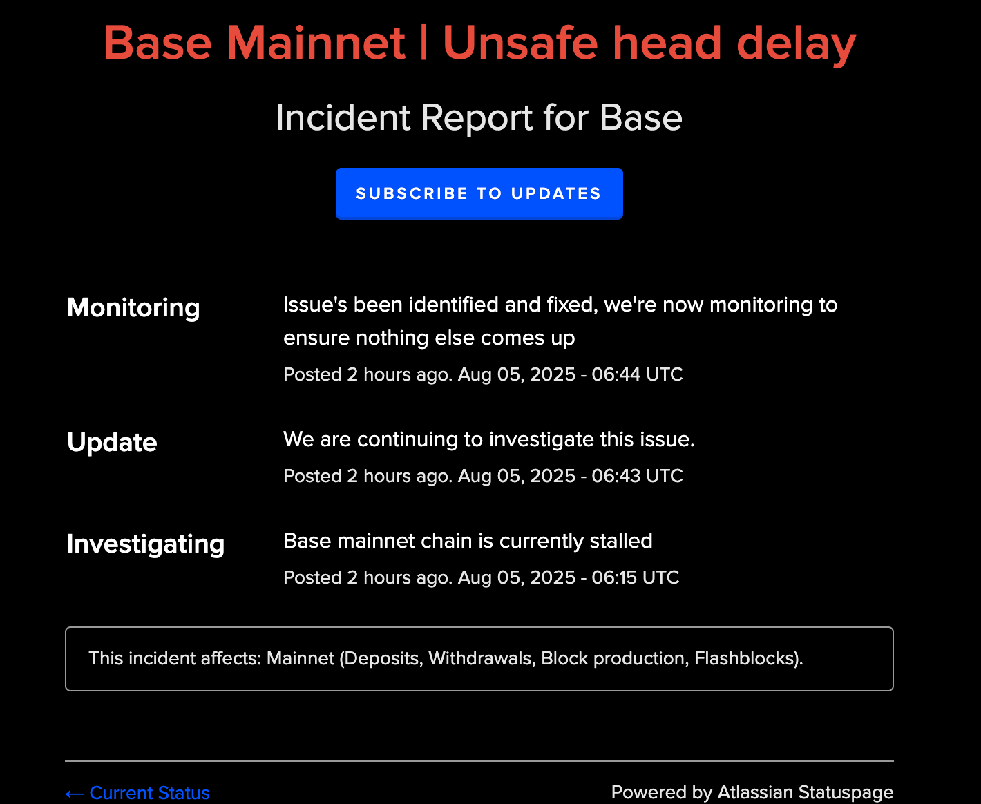 Base network diagnosis report.