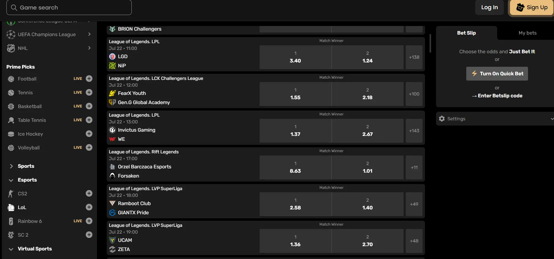 CCN.comscreenshot of fairspin esports