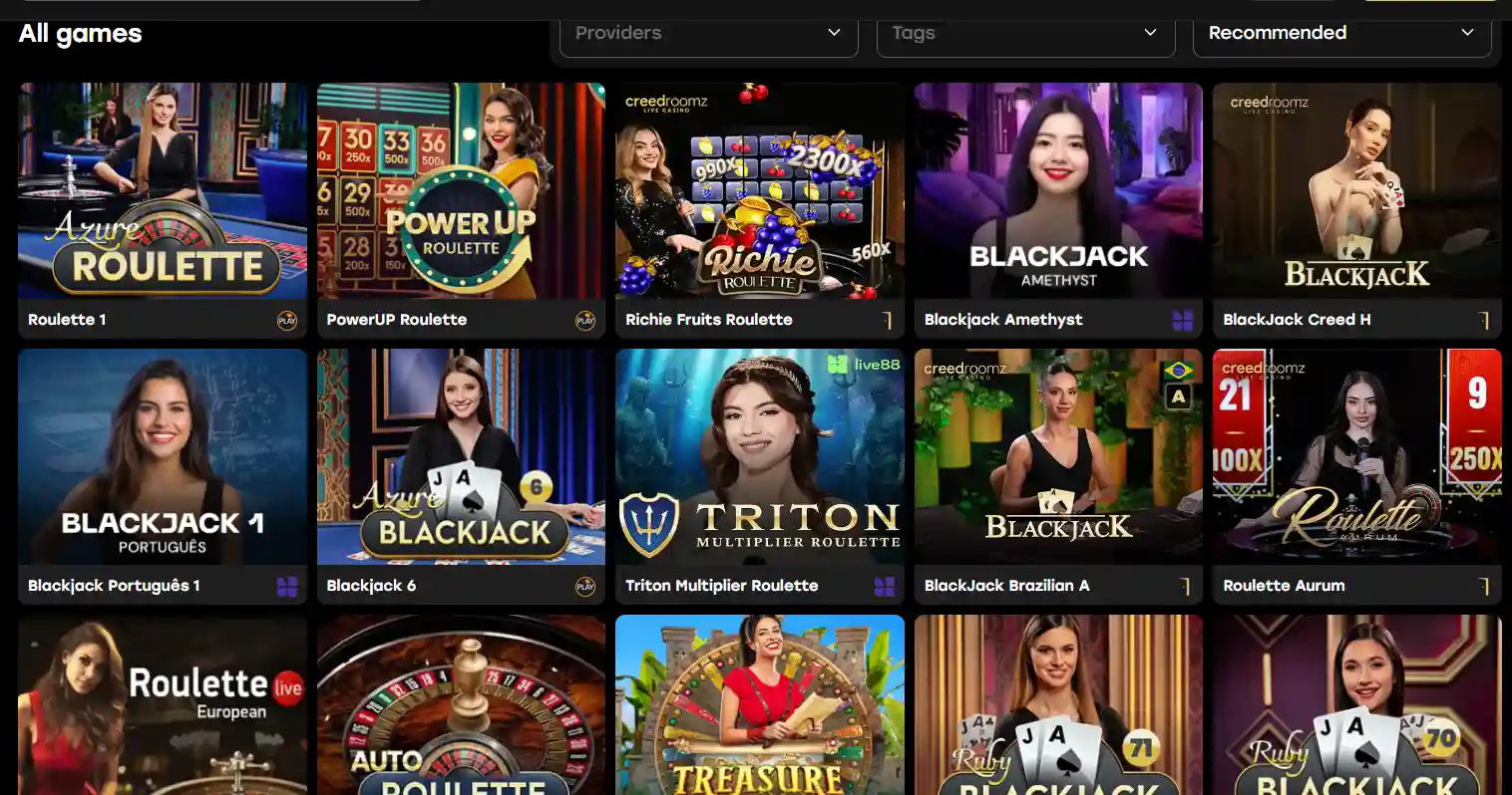 CCN.com screenshot of fairspin live games