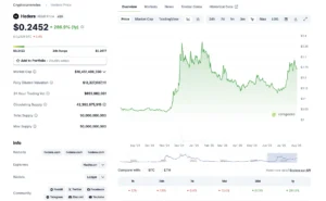 Hedera (HBAR): one-year performance | Source: Coingecko