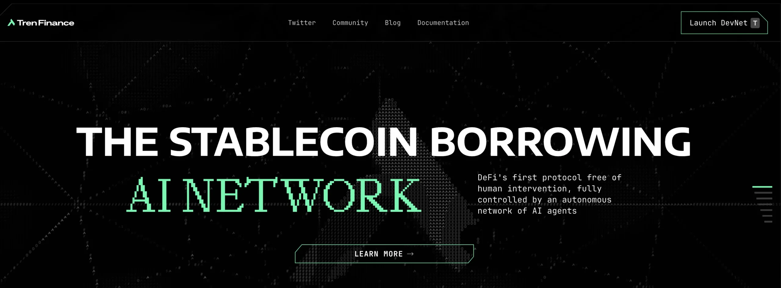 tren finance homepage