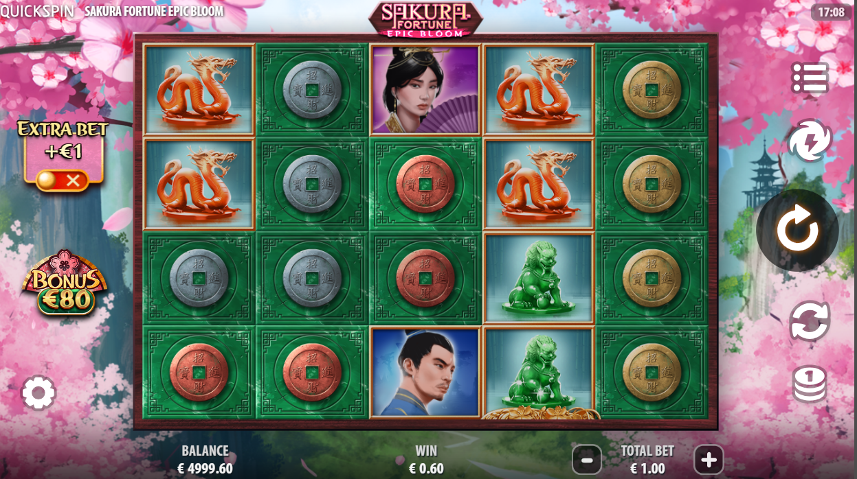 CCN.com screenshot of sakura fortune epic bloom slot by Quickspin