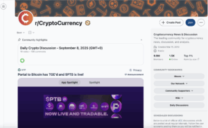 Reddit's r/CryptoCurrency has over 9 million users