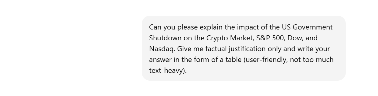 Question to ChatGPT