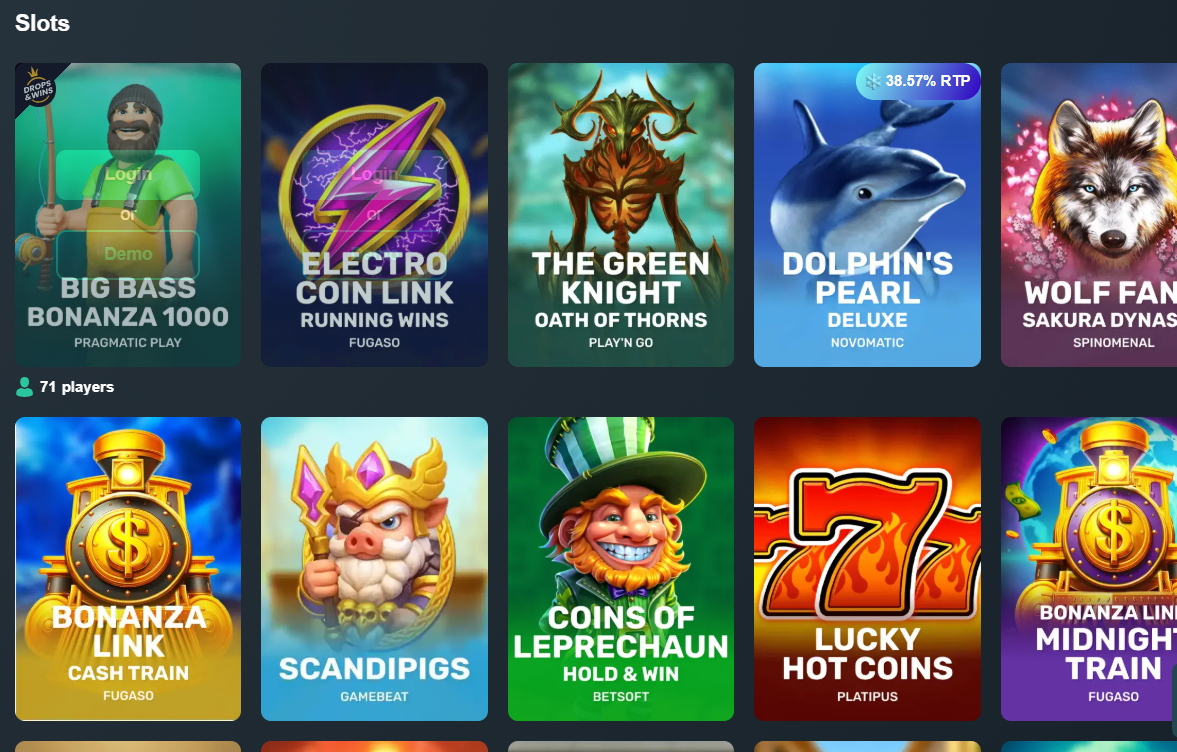 CCN.com screenshot of Vave slots section