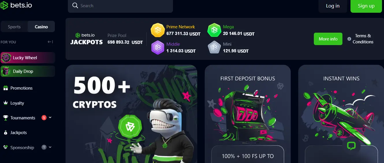 CCN.com screenshot of Bets.io homepage