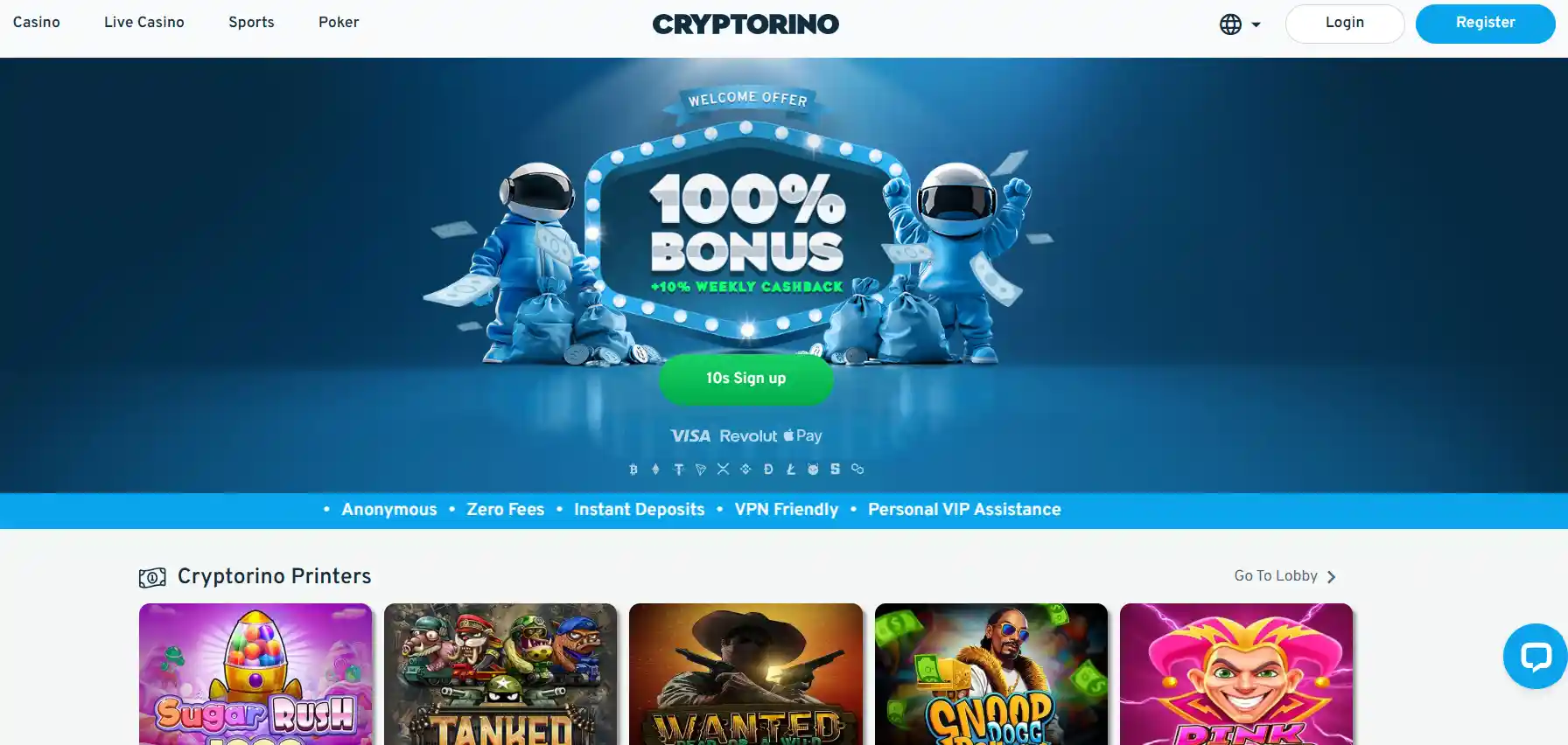 CCN.com screenshot of cryptorino homepage