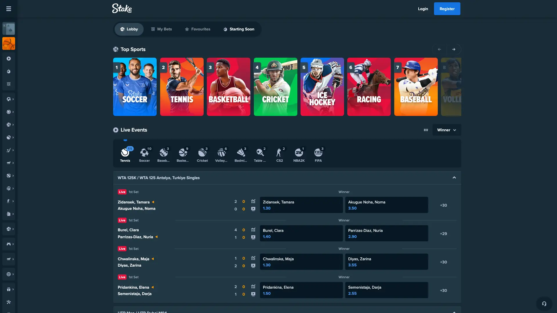 CCN.com screenshot of stake.com sportbook