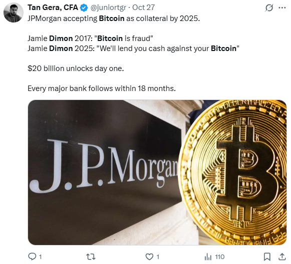 Jamie Dimon changed his view on Bitcoin