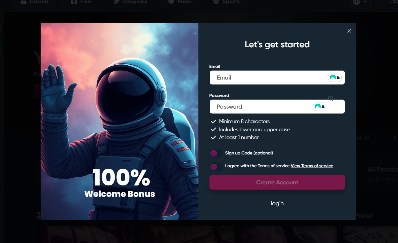 CCN.com scrrenshot of Betplay Sign Up Form