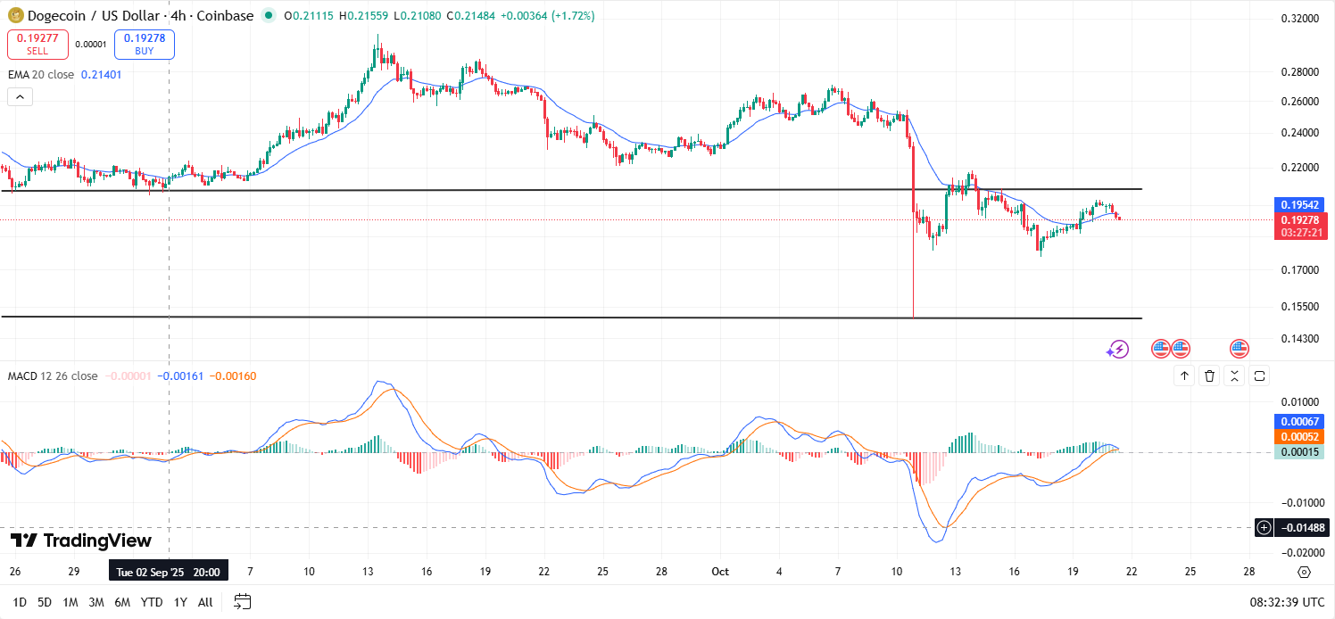DOGE price bearish