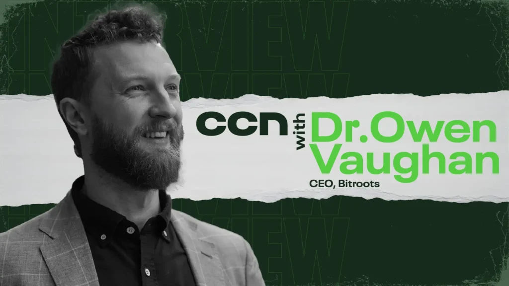 Bitroots CEO Owen Vaughan on How Bitcoin Provenance Could Create a Market for Certified Green Coins