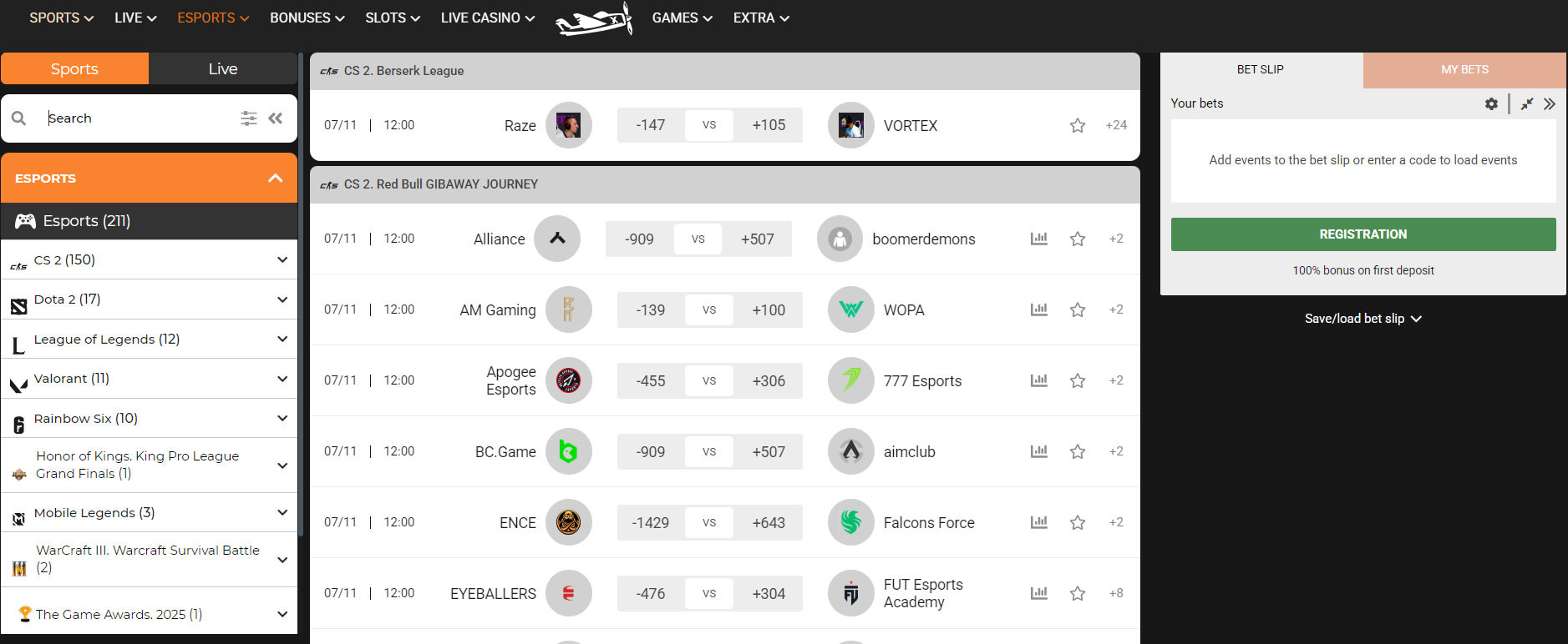 CCN.com 1xbit review screenshot of 1xBit esports section