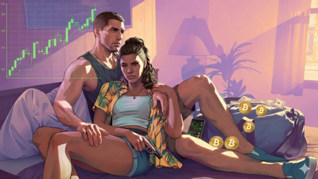 When GTA 5 launched in 2013, Bitcoin traded for less than $200. | Source: Image credit: Rockstar Games (edited with Gemini)