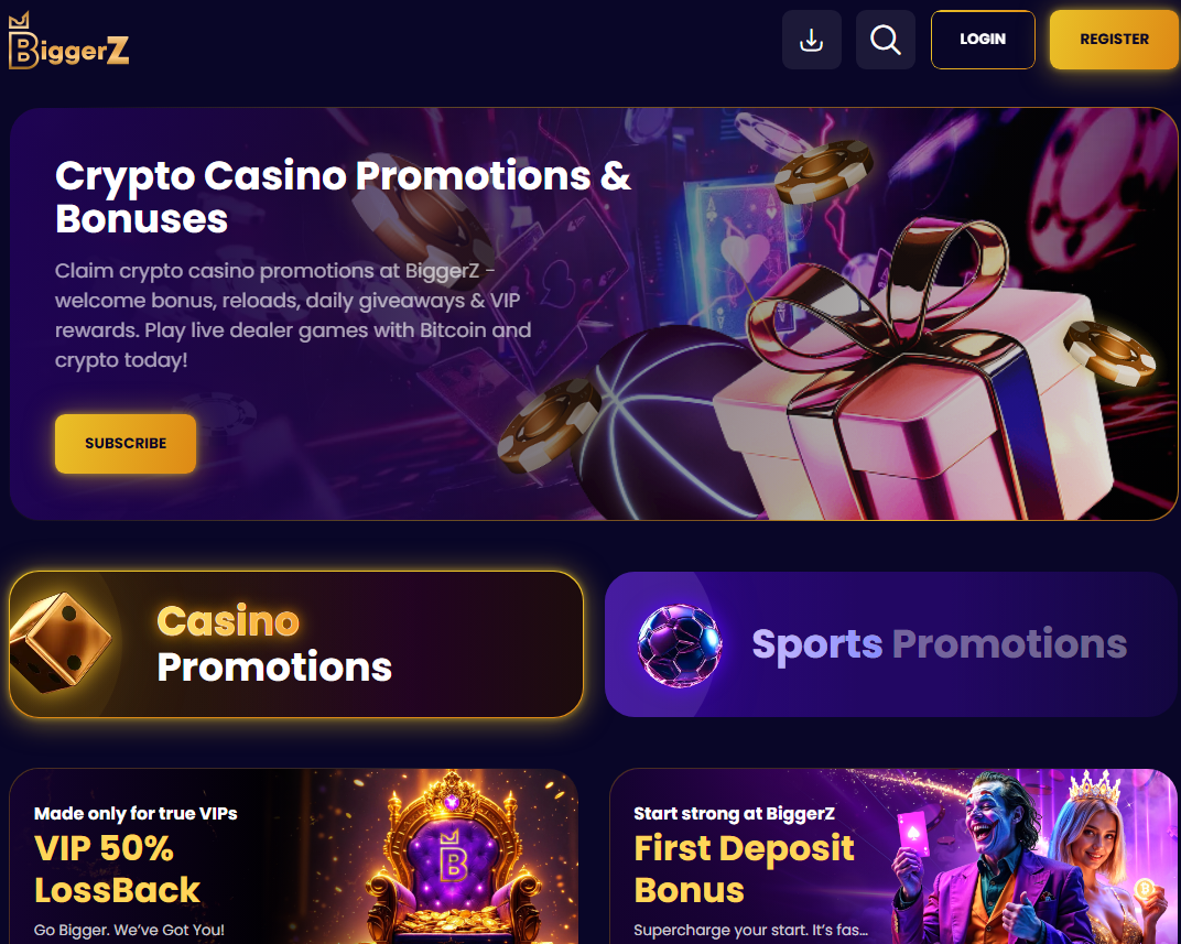 CCN.com BiggerZ casino review promotions screenshot