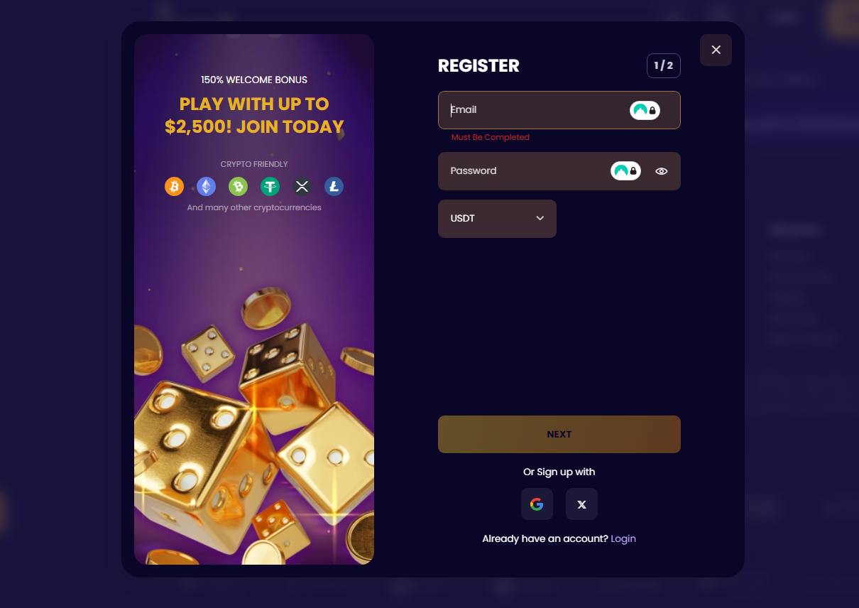 CCN.com BiggerZ casino review sign up screenshot