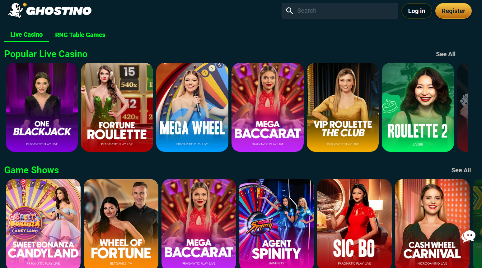 CCN.com shostino casino review live games screenshot