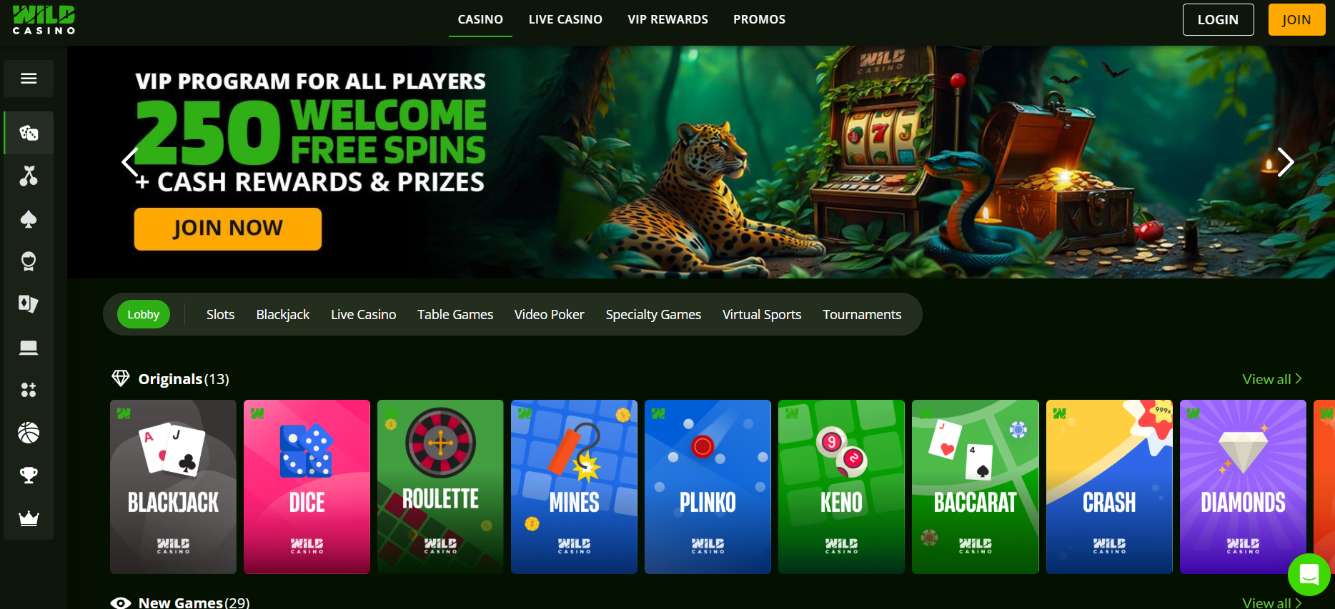 CCN.com review wildcasino.ag homepage screenshot 