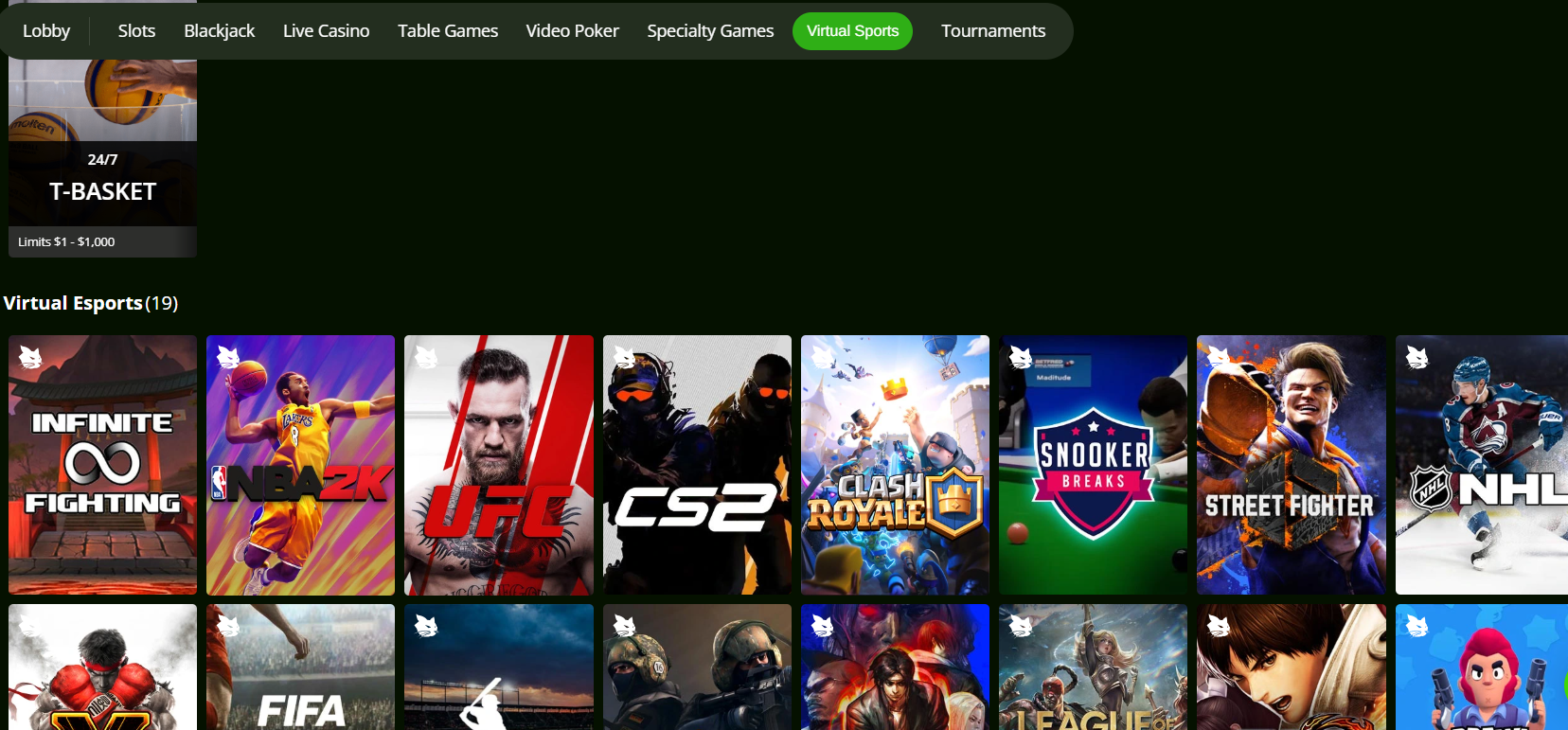 CCN.com review wildcasino.ag virtual sports screenshot