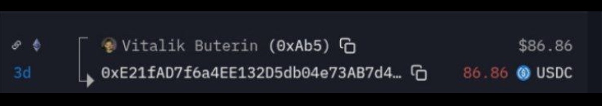 Vitalik Buterin transfer